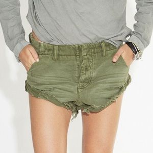 Size 25 green jean shorts bought from free people